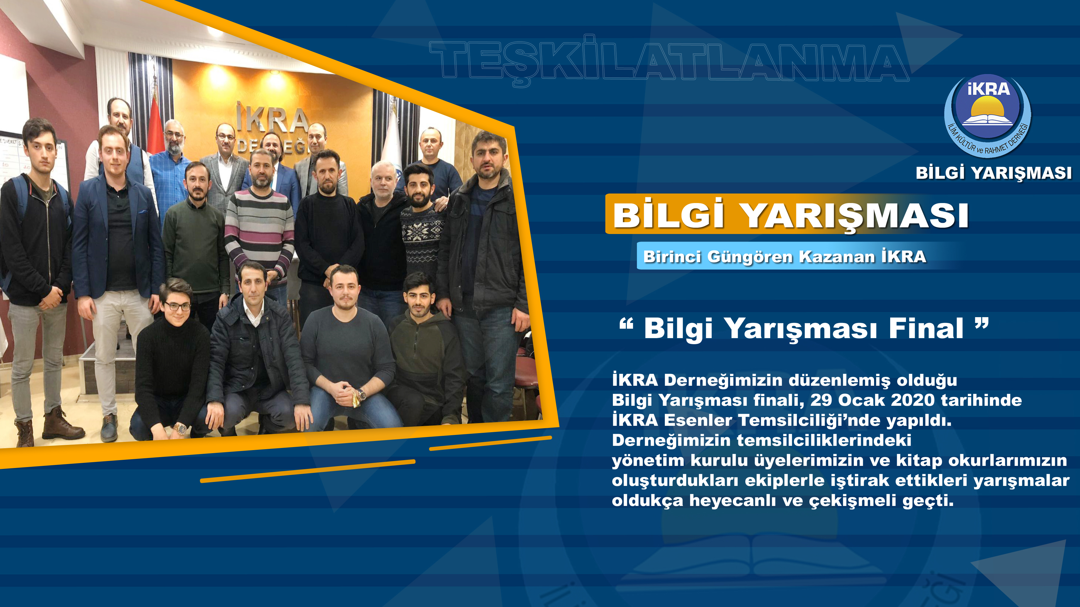 İKRA Derneği BİLGİ YARIŞMASI FİNALİ YAPILDI