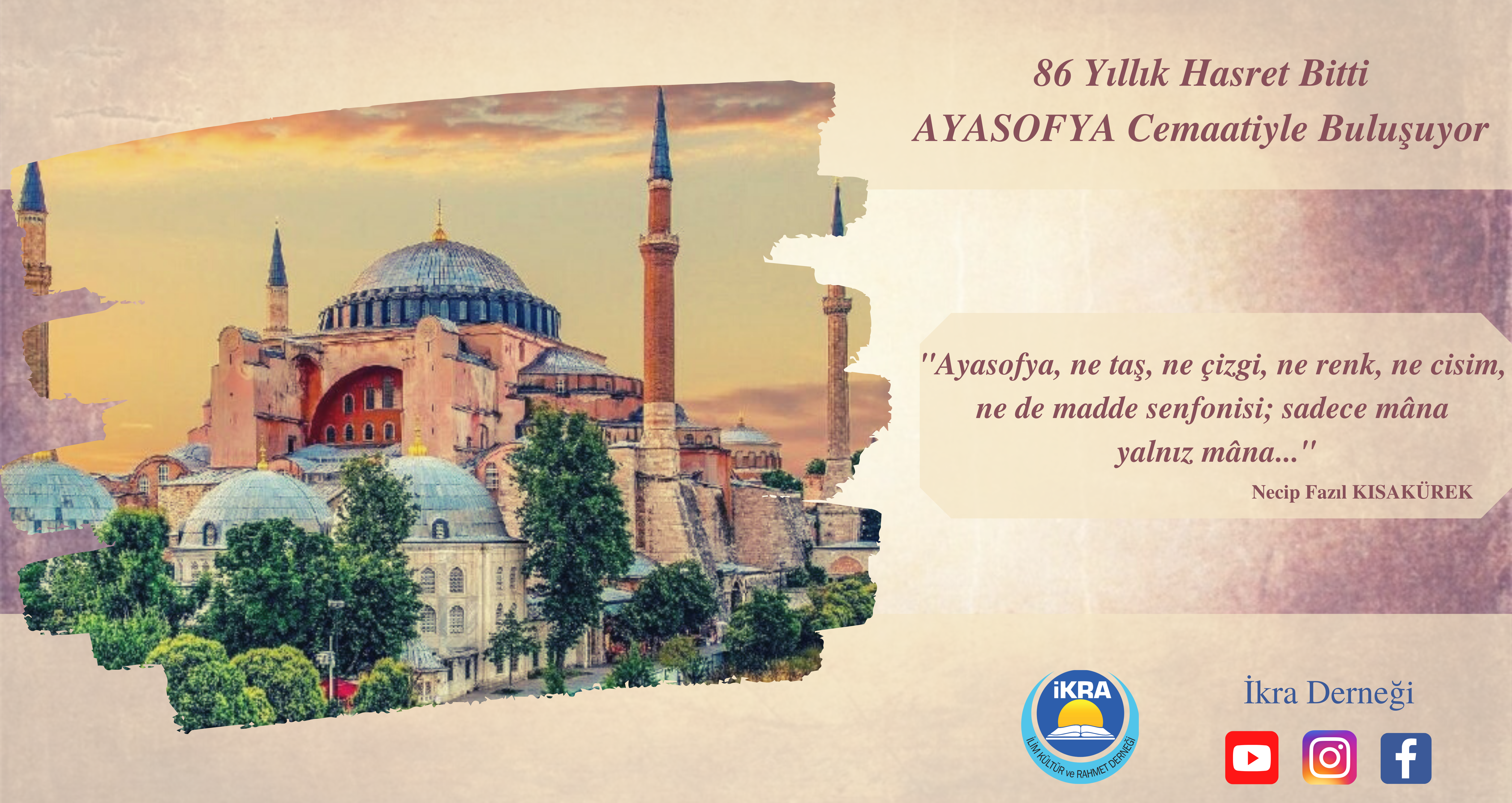 86 Yıllık Hasret Bitti Ayasofya Cemaatiyle Buluşuyor