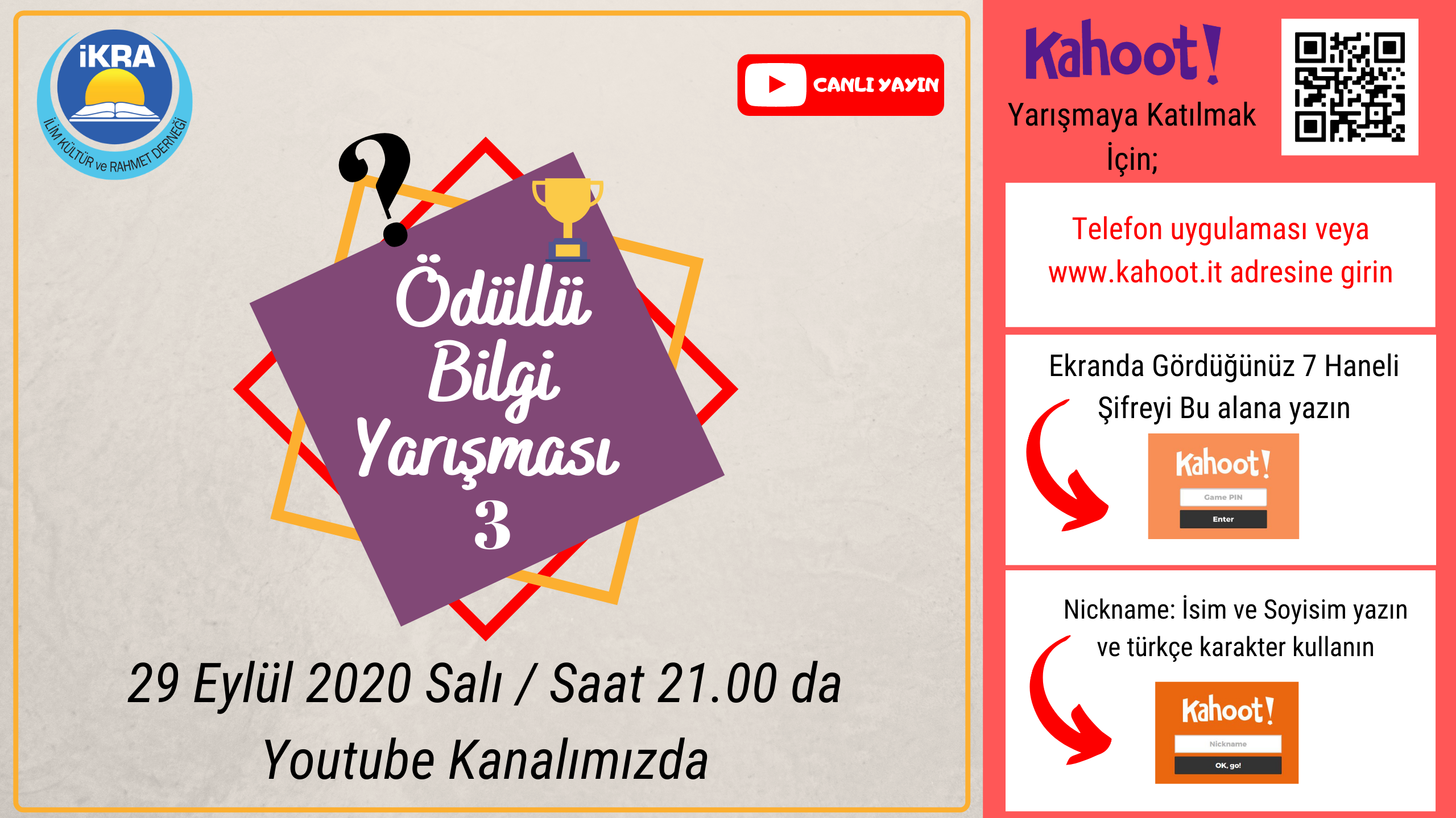 İKRA Derneği Ödüllü Bilgi Yarışması 3
